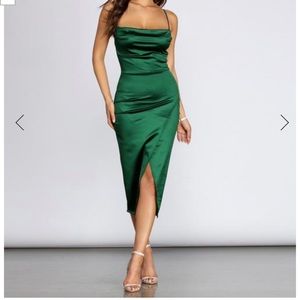 Windsor, Satin Midi Dress